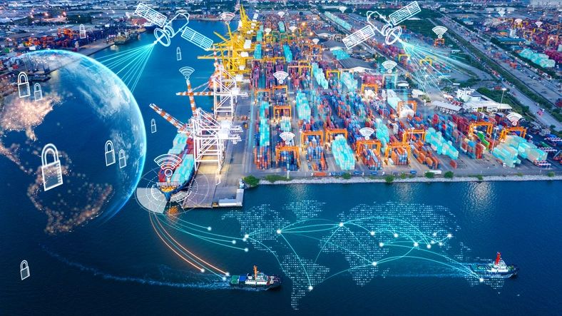 Global logistics network map