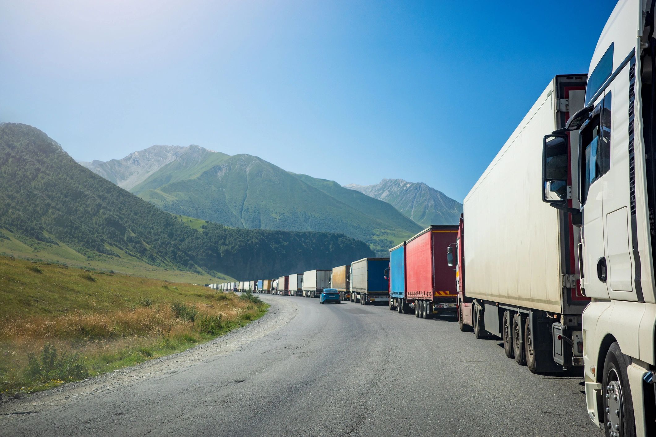 KIVANCIA truck fleet on international highway
